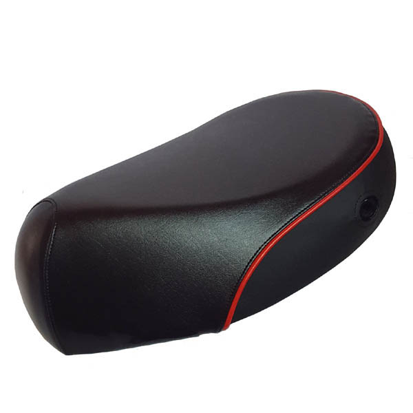 Black with Red Piping Kymco People 50 Scooter Seat Cover